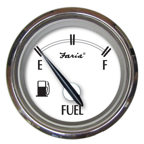 Faria Newport SS 2" Fuel Level Gauge - E-1/2-F