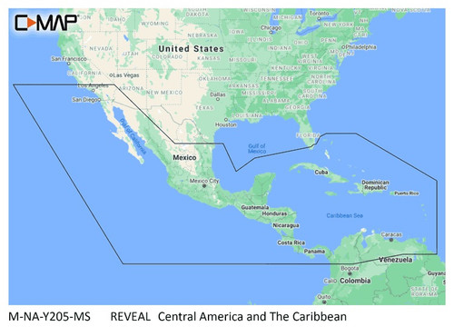 C-map Reveal Coastal Central America Caribbean
