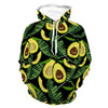 Mens Womens Fashionable Hoodies 3D Printed Unisex Long Sleeve Hoodie Tops Avocado Tropical Leaves Pattern Pattern Outdoor Outfit for Holiday