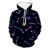 Women Men Hoodies 3D Print Unisex Stretchy Pullover Sweatshirt Art Planets Illustration Pattern Autumn Outfit with Pocket for Travel Outdoor
