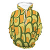 Women Men Hoodies 3D Print Unisex Fashion Hoodie Pullover Sweatshirt Avocado Pattern Illustration Pattern Autumn Outfit with Pocket for Christmas Party