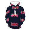 Unisex Women Men Hoodies Long Sleeve Skin-friendly Hoodies and Sweatshirts UK Flag Union Jack Pattern Autumn Outfit for Travel Sports