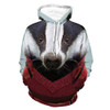 Mens Womens Skin-friendly Hoodies 3D Printed Unisex Long Sleeve Pullover Hood Badger Sir Pattern Outdoor Outfit for Vacation