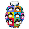 Unisex Women Men Hoodies Long Sleeve Fashionable Pullover Hooded Sweatshirt Penguin Pop Art Pattern Autumn Outfit for Leisure Time