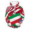Mens Womens Breathable Hoodies 3D Printed Unisex Long Sleeve Pullover Hood Hungary Flag With America Flag Pattern Outdoor Outfit for Athletic Party