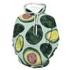 Unisex Long Sleeve Pullover Hoodies Womens Mens Avocado Addict Pattern Fashion Hooded T-Shirts with Pocket