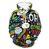 Unisex Long Sleeve Pullover Hoodie Sweatshirts Womens Mens Art Pattern Rainbow Letters Pattern Comfort Hooded T-Shirts with Pocket