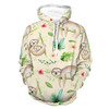 Mens Womens Light-weight Hoodies 3D Printed Unisex Long Sleeve Pullover Sweatshirts Baby Animals Sloth Nursery Pattern Outdoor Outfit for Vacation