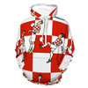 Unisex Women Men Hoodies Long Sleeve Skin-Friendly Hooded T-Shirts Croatia Football Soccer Player Pattern Autumn Outfit For Athletic Party