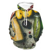 Unisex Realistic Print Hoodie Banana Drink Fruit Smoothie Pattern Pullover Hoodies Long Sleeve Light-Weight Sweater With Pocket For Women Men