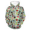 Mens Womens Light-Weight Hoodies 3D Printed Unisex Long Sleeve Hoodie And Sweatshirts Bakery Patisserie Mint Food Pattern Outdoor Outfit For Holiday