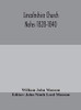 Lincolnshire Church Notes 1828-1840 - Hardcover