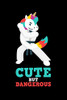 Cute But Dangerous: 120 Pages I 6X9 I Dot Grid I Funny Cute Unicorn, Karate & Mma Gifts I Apparel