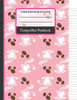 Composition Notebook: Cute Pink Coffee & Beans College Ruled Notebook For Writing Notes... For School, Students And Teachers