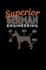Doberman Superior German Engineering: 120 Pages I 6X9 I Karo I Funny Animal, Nature & Water Gifts