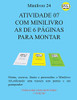 Atividade 07 Com Minilivro A8 De 6 PaGinas Para Montar: Monte, Escreva, Ilustre E Personalize O Minilivro A8,Utilizando Uma Tesoura Sem Pontas E Um ... E Caixinha Para Montar) (Portuguese Edition)