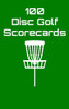 100 Disc Golf Scorecards: Disc Golf Scorebook (Green)