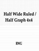 Half Wide Ruled / Half Graph 4X4: 150 Pages 8.5" X 11"