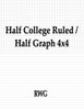Half College Ruled / Half Graph 4X4: 150 Pages 8.5" X 11"