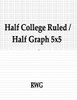 Half College Ruled / Half Graph 5X5: 200 Pages 8.5" X 11"