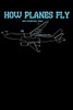 How Planes Fly: 120 Pages I 6X9 I Graph Paper 4X4 I Funny Science, Space & Galaxy Gift I Moon & Planet