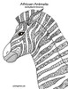 African Animals Coloring Book For Grown-Ups