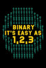 Binary It'S Easy As 1,2,3: 120 Pages I 6X9 I Music Sheet I Funny Software Engineering, Coder & Hacker Gifts - 9781080810093