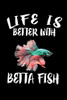 Life Is Better With Betta Fish: Animal Nature Collection - 9781085940658