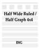 Half Wide Ruled / Half Graph 4X4: 100 Pages 8.5" X 11" - 9781684118335