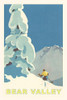 The Vintage Journal Big Snowy Pine Tree And Skier, Bear Valley (Pocket Sized - Found Image Press Journals)