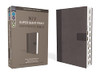 Niv, Super Giant Print Reference Bible, Leathersoft, Gray, Red Letter, Thumb Indexed, Comfort Print