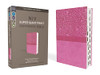 Niv, Super Giant Print Reference Bible, Leathersoft, Pink, Red Letter, Thumb Indexed, Comfort Print