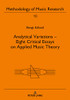 Analytical Variations – Eight Critical Essays on Applied Music Theory (Methodology of Music Research)