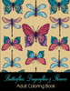 Butterflies, Dragonflies & Flowers: Adult Coloring Book