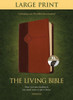 The Living Bible Large Print Edition, Tutone (Leatherlike, Brown/Tan, Indexed)