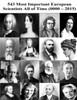 543 Most Important European Scientists All Of Time (0000 / 2015) (The Most Influential People In European Culture)