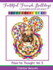 Faithful French Bulldogs: A Frenchie Dog Colouring Book For Adults (Paws For Thought)