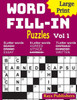 Large Print Word Fill-In Puzzles (Brain Stimulating Crossword Fill-Ins)