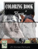 Horse Sketch Gray Scale Photo Adult Coloring Book, Mind Relaxation Stress Relief: Just Added Color To Release Your Stress And Power Brain And Mind, ... And Grown Up, 8.5" X 11" (21.59 X 27.94 Cm)