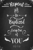 Repent, And Be Baptized, Every One Of You: Bible Verse Quote Cover Composition Notebook Portable