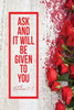Ask, And It Will Be Given You: Bible Verse Quote Cover Composition Notebook Portable