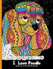 Adults Coloring Book : I love Poodle: Dog Coloring Book for all ages (Zentangle and Doodle Design)