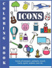 Coloring Book Icons: Icons of summer, animals, travel, tools, sport, nature, cars etc.