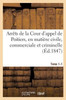 Arrêts de la Cour d'appel de Poitiers, en matière civile, commerciale et criminelle Tome 1-1 (Sciences Sociales) (French Edition)