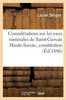 Considérations sur les eaux minérales de Saint-Gervais Haute-Savoie, constitution chimique (Sciences) (French Edition)