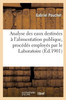 Analyse des eaux destinées à l'alimentation publique (French Edition)