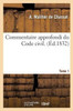Commentaire approfondi du Code civil. Tome 1 (Sciences Sociales) (French Edition)