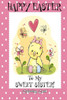 Happy Easter To My Sweet Sister! (Coloring Card): (Personalized Card) Easter Messages, Greetings, & Poems for Children