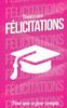 Felicitations (diplome) - Rose - Carte livre d'or: Taille M (12,7x20cm) (French Edition)