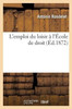 L'emploi du loisir à l'École de droit (Sciences Sociales) (French Edition)